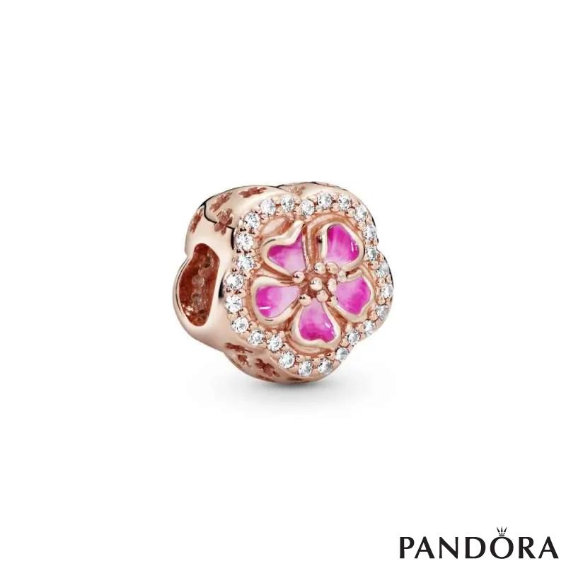 Talisman floare de piersică înflorită, roz strălucitor 