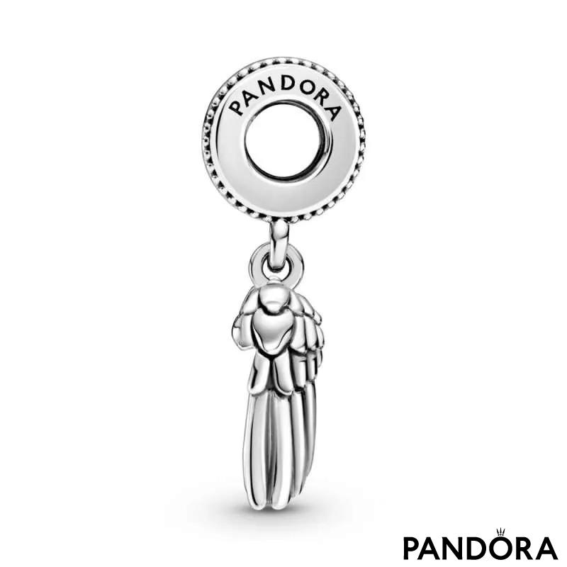 Talisman de tip pandantiv cu aripi de înger și inimă pentru Clubul Pandora 2021