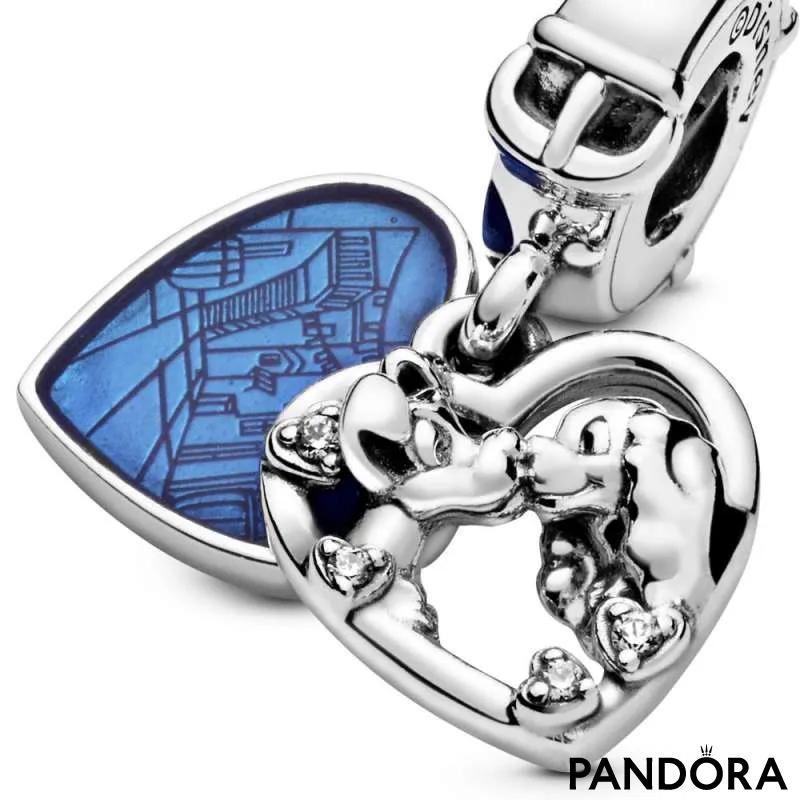 Talisman tip pandantiv Disney Doamna și vagabondul, în formă de inimă
