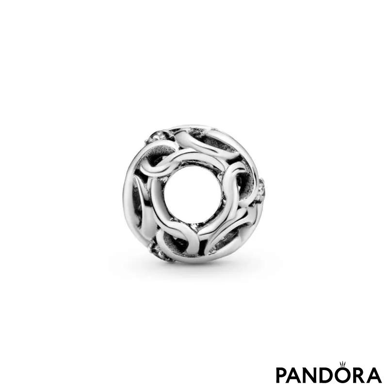 Talisman în stil infinity împletit cu structură dantelată