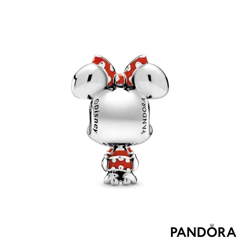 Talisman cu Minnie Mouse de la Disney cu rochiță și fundă cu buline