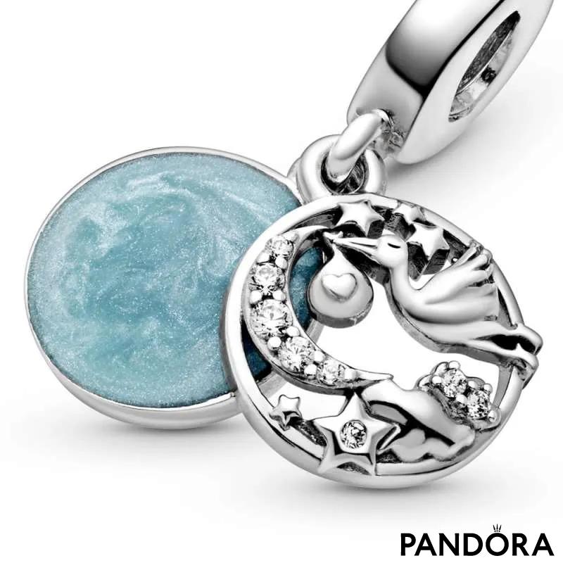 Talisman de tip pandantiv Barză și stele strălucitoare