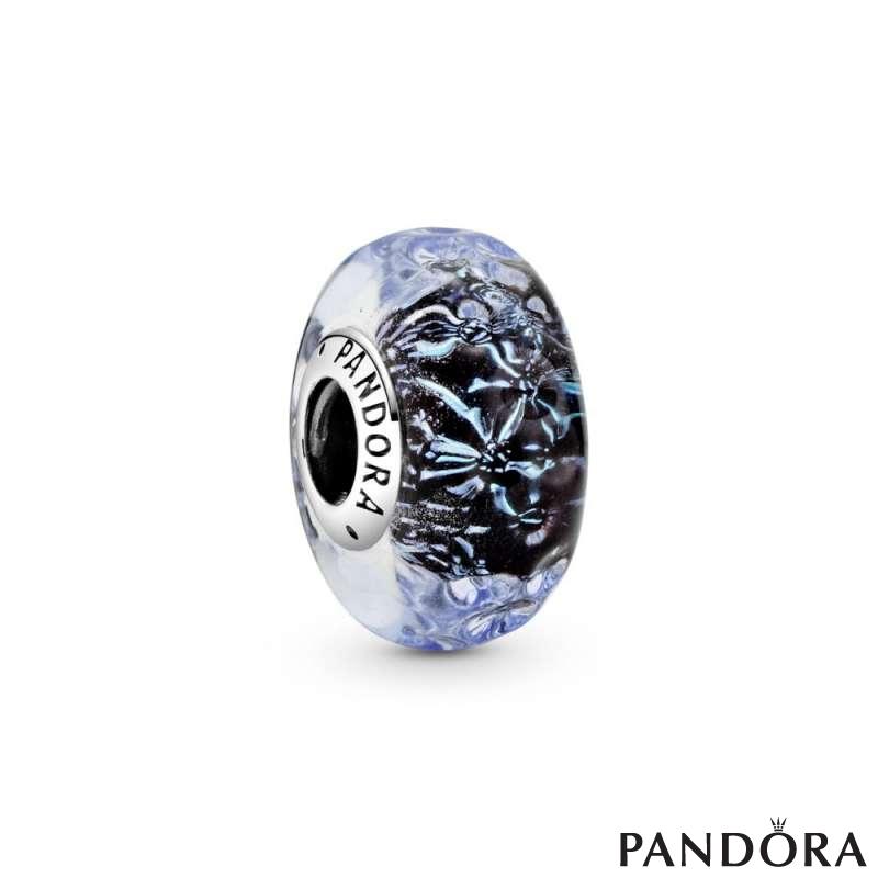 official slide loan Talisman cu ocean din sticlă de Murano albastru închis | PANDORA