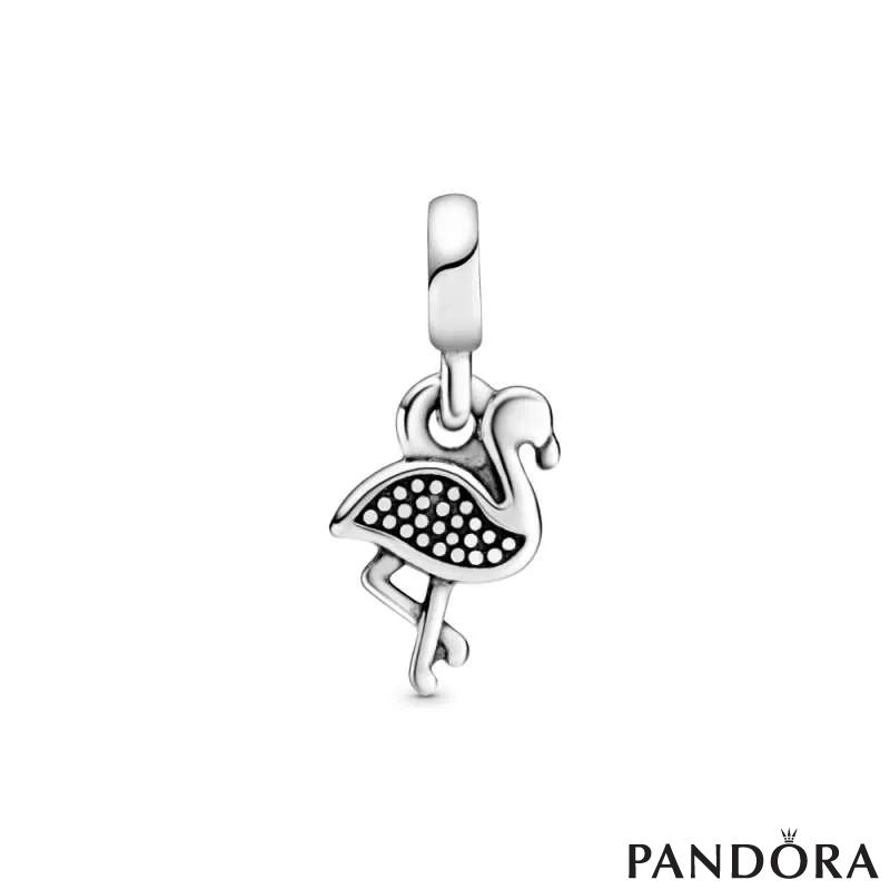 Talisman de tip pandantiv cu flamingo roz