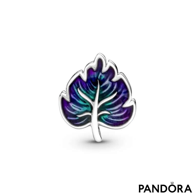 Talisman cu frunză verde și violet